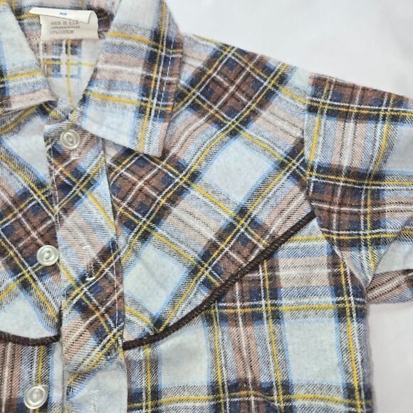 Vintage Boy's Size 4 Outfit Lot Button Up Flannel Jean Pant Doe Spun Wrangler - Picture 4 of 16